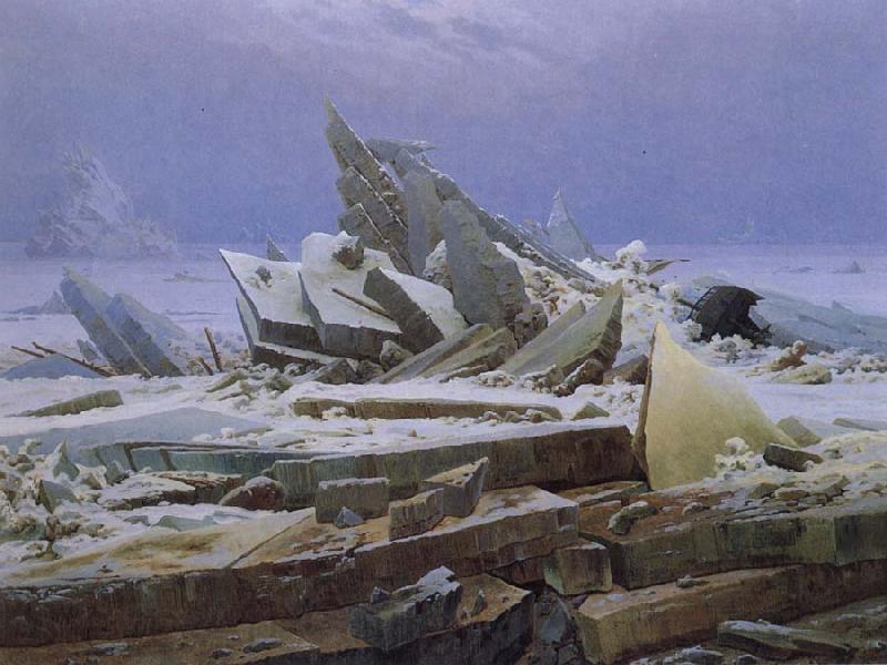 Caspar David Friedrich Arctic Shipwreck Norge oil painting art